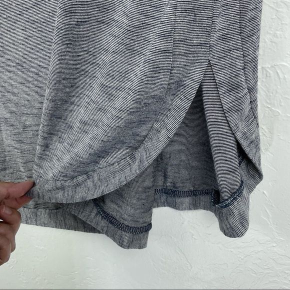 Lane Bryant Blue White Striped V-neck 3/4 Sleeve Top 18/20 NWT - Picture 3 of 5